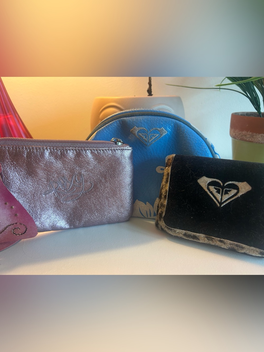 Vintage Roxy Cosmetic Case, Roxy Wallet & Roxy Pouch